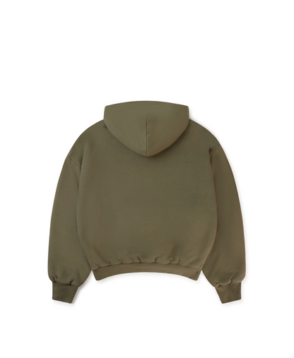 1000 GSM 'Army Olive' Double Hoodie