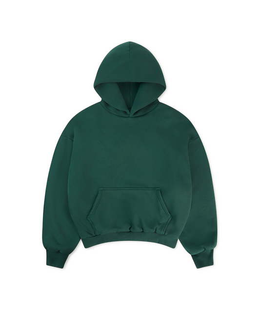 1000 GSM 'British Racing Green' Double Hoodie