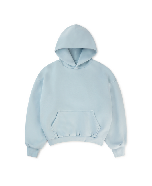 1000 GSM 'Ice Blue' Double Hoodie