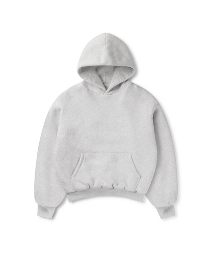 1000 GSM 'Light Heather Gray' Double Hoodie