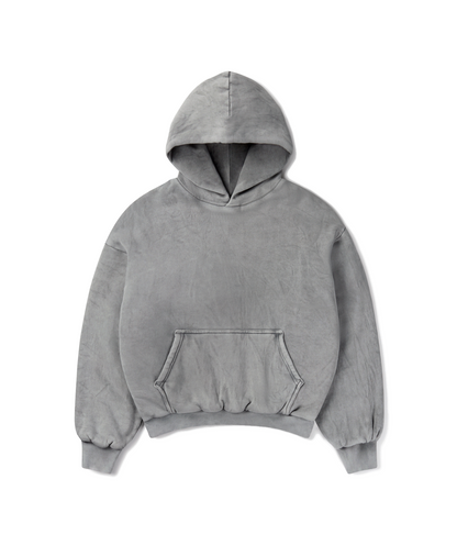 1000 GSM 'Vintage Gray' Double Hoodie