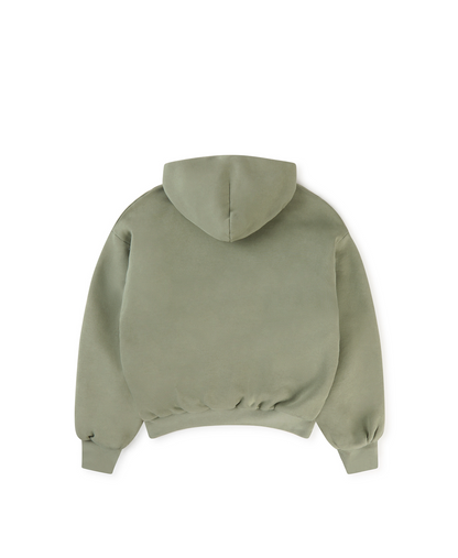 1000 GSM 'Vintage Olive' Double Hoodie